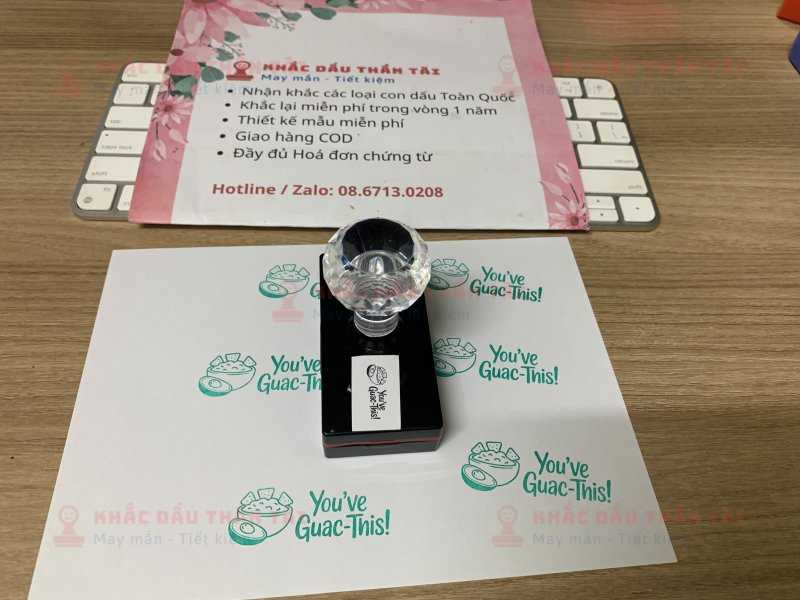 Khắc dấu Giáo viên Trường quốc tế You_Have_Guac_This màu xanh lá cây