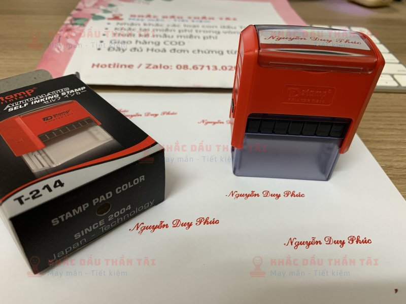Dịch vụ khắc con dấu tên Nguyễn Duy Phúc
