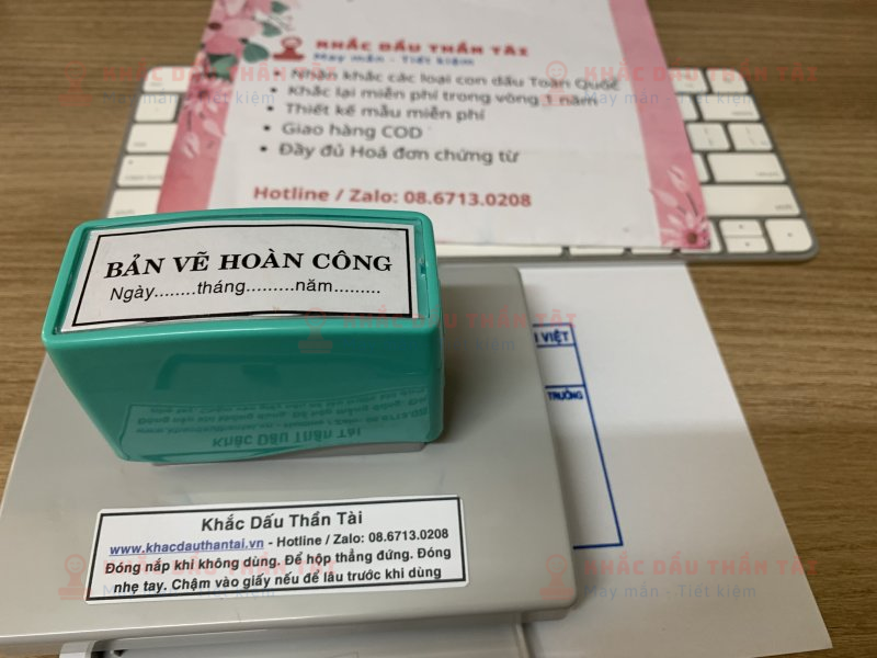 Khắc con dấu Bản vẽ Hoàn công cho Công ty Cổ Phân Bất Động Sản Nam Việt