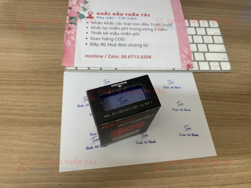 Khắc con dấu Tên và chữ ký Trần Vũ Tuấn