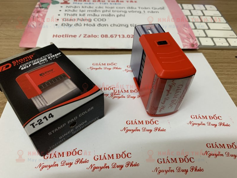 Khắc con dấu Tên và Chức danh Giám đốc Nguyễn Duy Phúc