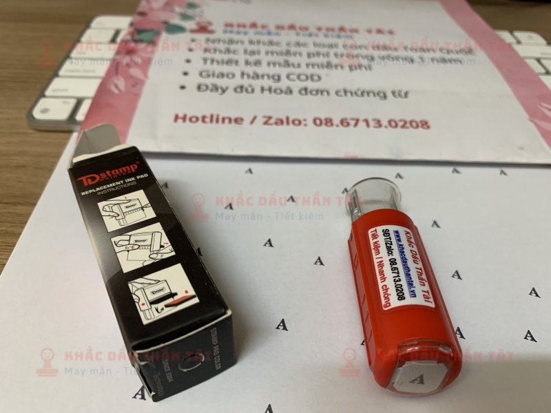 Khắc con dấu Tích điểm Ký hiệu chữ A