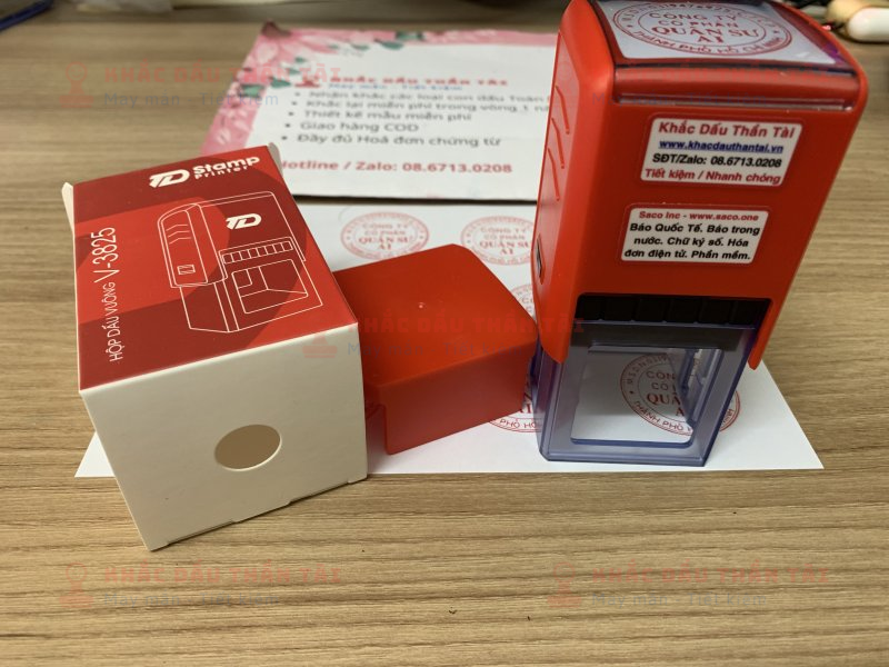 Khắc con dấu tròn Công Ty Cổ Phần Quân Sư AI